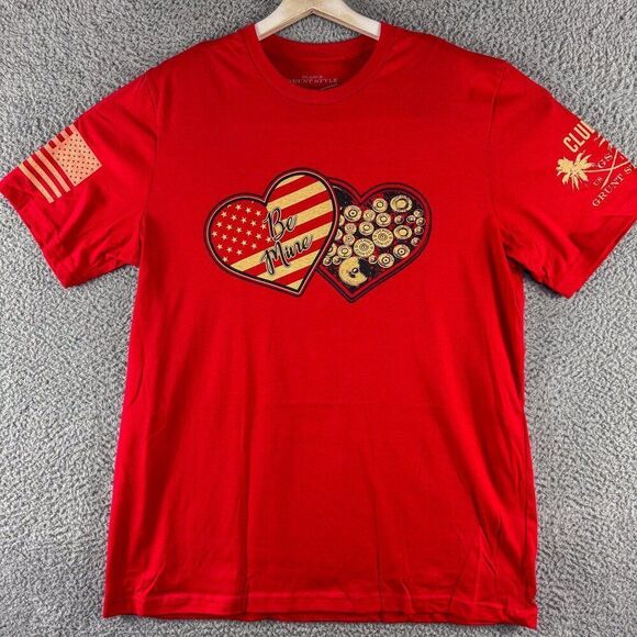 Grunt Style Valentines Shirt Mens XL Red Tee Patriotic Love Outdoor Military Run - Picture 1 of 12